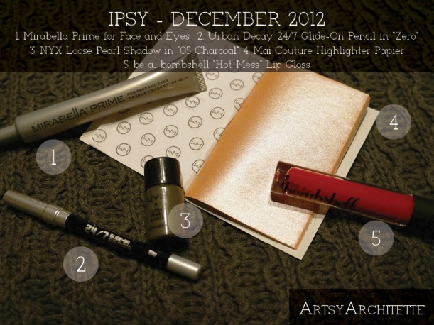 ArtsyArchitette Ipsy MyGlam December 20122