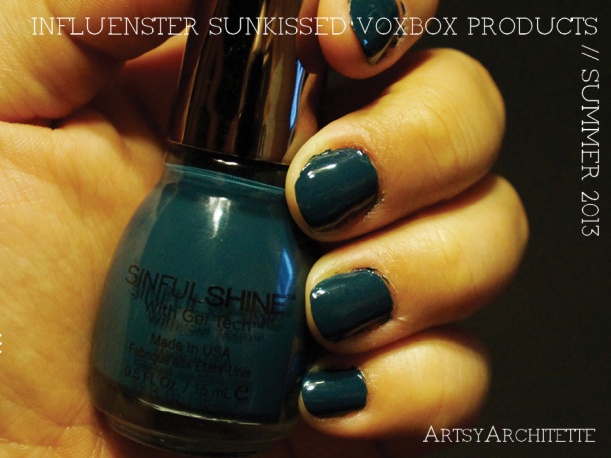 ArtsyArchitette Influenster Sunkissed VoxBox Products 2013 Review Sinful Colors Sinful Shine Set the Mood
